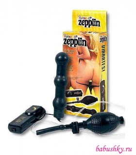Анальная Пробка Zepplin Black Inflatable Anal Wand с функцией вибрации