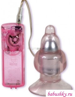 Анальный Стимулятор Lacey's Medium Pink Jelly Vibe Anal Plug с функцией вибрации